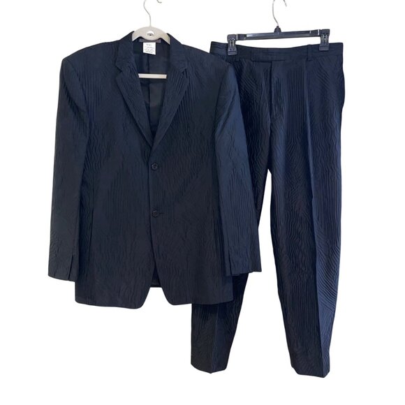 Masatomo Vintage Mens Pants Suit Size Medium Black Rare Pockets Casual - Picture 1 of 16